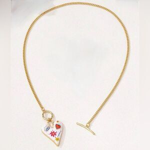 Boho heart necklace N689